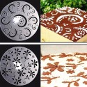 4pcs of Environmental Protection PVC Garland Template Cake Printing Stencil All Kinds of Spray Patterns in Home and Kitchen of Cooking Art