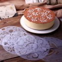 4pcs of Environmental Protection PVC Garland Template Cake Printing Stencil All Kinds of Spray Patterns in Home and Kitchen of Cooking Art