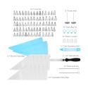 100pcs/set Cake Decorating Supplies Kit Icing Tips Silicone Pastry Bag Plastic Coupler Flower Nails Cake Decorating Pen Cake Spatula Baking Frosting Tools Set for Cakes Cupcakes Cookies Pastry