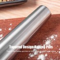 13 Inch Rolling Pins Smooth Stainless Steel Tapered Design Rolling Pins for Baking Pizza Dough Pie Pastries Cookies Pasta Kitchen Gadgets