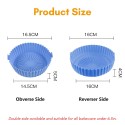 14.5cm/5.7inch Air Fryer Liner Reusable Silicone Air Fryer Pot Easy Cleaning Round Silicone Liner Replacement for Parchment Paper Liners