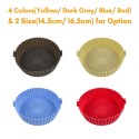 14.5cm/5.7inch Air Fryer Liner Reusable Silicone Air Fryer Pot Easy Cleaning Round Silicone Liner Replacement for Parchment Paper Liners