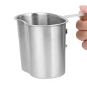 2pcs 1000ml 600ml Stainless Steel Military Canteen Cup Set with Cover Bag for Outdoor Camping Hiking Backpacking