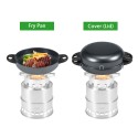 Dual Purpose Barbecue Grill Pan Frypan for Camping Hiking Backpacking