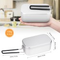 Mini Folding Stove Lunch Box Folding Windshield Steaming Rack Spoon Fork Combo Set