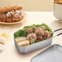 Mini Folding Stove Lunch Box Folding Windshield Steaming Rack Spoon Fork Combo Set