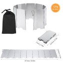 Mini Folding Stove Lunch Box Folding Windshield Steaming Rack Spoon Fork Combo Set