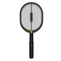 3 in 1 Electric Fly Swatter Portable Handheld USB Rechargeable Mosquito Zapper Killer Lamp & Racket with Table Wall Holder