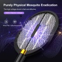 3 in 1 Electric Fly Swatter Portable Handheld USB Rechargeable Mosquito Zapper Killer Lamp & Racket with Table Wall Holder