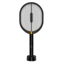 3 in 1 Electric Fly Swatter Portable Handheld USB Rechargeable Mosquito Zapper Killer Lamp & Racket with Table Wall Holder