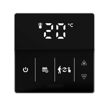 WiFi Smart Thermostat Temperature Controller for Electric Floor Heating 16A Touch Control Weekly Programmable APP/ Voice Control Compatible with Google Home/ Alexa
