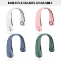 Portable Neck Fan Bladeless Fan 360°Cooling Airflow USB Rechargeable Bladeless Mini Fan 3 Speeds Hands Free Personal Fan for Housework Garden Work Outdoor Traveling Sport