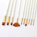 10pcs Paint Brushes Set Kit Multiple Mediums Brushes with Nylon Hair for Artist Acrylic Aquarelle Gouache Watercolor Oil Painting for Great Art Drawing Supplies