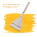 Paint Brush Watercolor Painting Brush Wool Brush Wooden Handle for Gouache Oil Painting Art Supplies