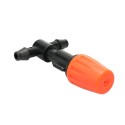 20pcs Small Size Plastic Adjustable Sprayer Nozzles Suits Garden Water Cooling Spray Sprinkler Nozzle Suit Drip Irrigation Pipe Equipment with Hose Connector