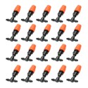 20pcs Small Size Plastic Adjustable Sprayer Nozzles Suits Garden Water Cooling Spray Sprinkler Nozzle Suit Drip Irrigation Pipe Equipment with Hose Connector