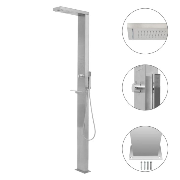 Outdoor Shower Stainless Steel Square