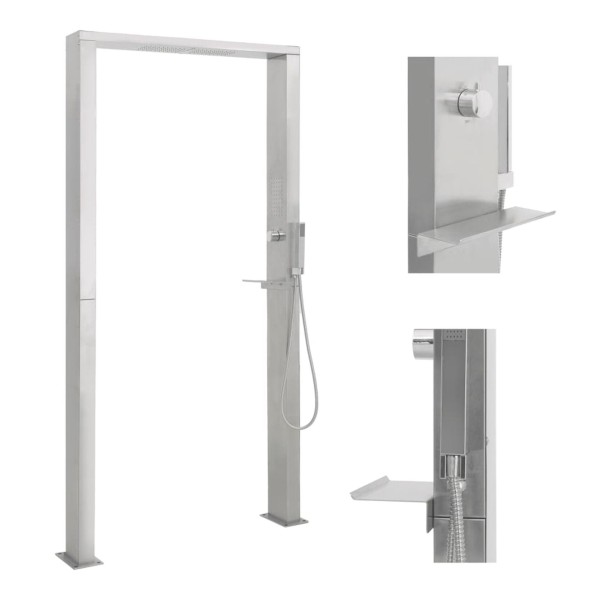  Outdoor Shower Stainless Steel Double Jets