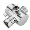 1/2 Inch 3-Way T-adapter Bath Shower Head Arm Mounted Diverter Valve Tap