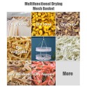 2 Layers Mesh Clothes Hanging Dryer Collapsible Sweater Hanging Drying Rack 2-Tier Foldable Mesh Basket Dryer Net Multifunction for Clothing Underwear Socks Sweater Laundry Herb (45cm/ 17.7in)