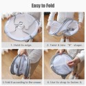 2 Layers Mesh Clothes Hanging Dryer Collapsible Sweater Hanging Drying Rack 2-Tier Foldable Mesh Basket Dryer Net Multifunction for Clothing Underwear Socks Sweater Laundry Herb (45cm/ 17.7in)