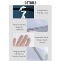 2 Layers Mesh Clothes Hanging Dryer Collapsible Sweater Hanging Drying Rack 2-Tier Foldable Mesh Basket Dryer Net Multifunction for Clothing Underwear Socks Sweater Laundry Herb (45cm/ 17.7in)