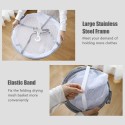 2 Layers Mesh Clothes Hanging Dryer Collapsible Sweater Hanging Drying Rack 2-Tier Foldable Mesh Basket Dryer Net Multifunction for Clothing Underwear Socks Sweater Laundry Herb (45cm/ 17.7in)