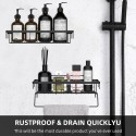 2 Pack Shower Shelf With Towel Rack 2 Pack Soap Holder Set Wall Mounted Bathroom Shelf Drilling/Self-Adhesive Shower Storage Basket Storage Rack for Toilet Dorm Kitchen