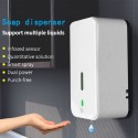 1500mL Automatic Soap Dispenser Spray Type Touchless Hand Sanitizer Machine with IR Sensor Nail-free Drilling Wall-Mounted for Home School Restaurant Office Commercial Use