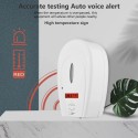 1000ML Automatic Soap Dispenser Wall-mounted Touchless Spray/ Gel/ Foaming Soap Dispenser Automatic Temperature Measurement High Temperature Alarm with Infrared Motion Sensor LCD Screen for Home Office Hotel Bathroom Kitchen