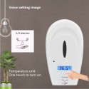 1000ML Automatic Soap Dispenser Wall-mounted Touchless Spray/ Gel/ Foaming Soap Dispenser Automatic Temperature Measurement High Temperature Alarm with Infrared Motion Sensor LCD Screen for Home Office Hotel Bathroom Kitchen