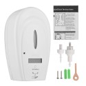 1000ML Automatic Soap Dispenser Wall-mounted Touchless Spray/ Gel/ Foaming Soap Dispenser Automatic Temperature Measurement High Temperature Alarm with Infrared Motion Sensor LCD Screen for Home Office Hotel Bathroom Kitchen