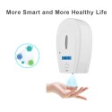 1000ML Automatic Soap Dispenser Wall-mounted Touchless Spray/ Gel/ Foaming Soap Dispenser Automatic Temperature Measurement High Temperature Alarm with Infrared Motion Sensor LCD Screen for Home Office Hotel Bathroom Kitchen