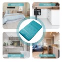 18 X 30 Inch Flannel Bath Mat Soft Floor Rug Non Slip Water Absorbent Door Mat Shower Rug Machine Washable Bathroom Rug Carpet