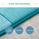 18 X 30 Inch Flannel Bath Mat Soft Floor Rug Non Slip Water Absorbent Door Mat Shower Rug Machine Washable Bathroom Rug Carpet