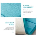 18 X 30 Inch Flannel Bath Mat Soft Floor Rug Non Slip Water Absorbent Door Mat Shower Rug Machine Washable Bathroom Rug Carpet