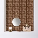 3 Dimension Chocolate Water-resistant Moistureproof Removable Self Adhesive Wallpaper Peel & Stick PVC Wall Stickers for Living Room Bathroom Kitchen Countertop