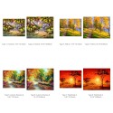 12x16 Inch DIY Oil Painting on Canvas Paint by Number Kit Forest Pattern for Adults Kids Beginner Craft Home Wall Decor Gift