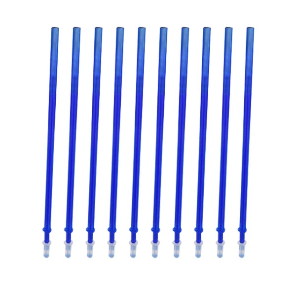 10 Pieces Blue Ink Erasable Gel Ink Pen Refills Fine Point 0.5mm Replacement Gel Pen Refills for Erasable Pens Office School Writing Stationery Supplies