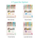 9 Color Gel Ink Pens Set Retractable Drawing Gel Pens 0.5mm Pen Lead for Journaling Writing Note Taking Coloring School Office Home Stationery Supplies