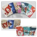 Merry Christmas Cards DIY Handmade Cards Round Drill Greeting Cards Rhinestones Embroidery Arts Crafts Gifts