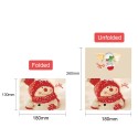 Merry Christmas Cards DIY Handmade Cards Round Drill Greeting Cards Rhinestones Embroidery Arts Crafts Gifts