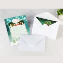 Merry Christmas Cards DIY Handmade Cards Round Drill Greeting Cards Rhinestones Embroidery Arts Crafts Gifts