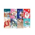 Merry Christmas Cards DIY Handmade Cards Round Drill Greeting Cards Rhinestones Embroidery Arts Crafts Gifts