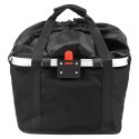 Collapsible Bike Basket Flower Printed Small Pet Cat Dog Carrier Bag Detachable Bicycle Handlebar Front Basket Cycling Front Bag Handbag