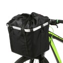 Collapsible Bike Basket Flower Printed Small Pet Cat Dog Carrier Bag Detachable Bicycle Handlebar Front Basket Cycling Front Bag Handbag