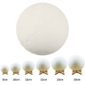 3D Printing Touching Earth Light USB Rechargeable 2-Color Dimmable Night Lamp Bedroom Decor with Wooden Stand