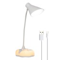 LED Desk Lamp Desk Light Lamp Touch Control Dimming Light, Flexible USB Rechargeable Eye-Caring Study Table Lamp, Adjustable Children Book Light with Base Light for Study Bedroom