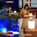 Bedside Table Lamp Touch Sensor Night Lights White & RGB Light Adjustable Timing Brightness Light Modes Table Lamp for Bedroom Breastfeeding Living Room Office