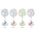 USB Rechargeable Fan with Night Light Adjustable Speed & Brightness Multifunctional Wall Mounted & Desktop Fan for Home Office Outdoor Travel